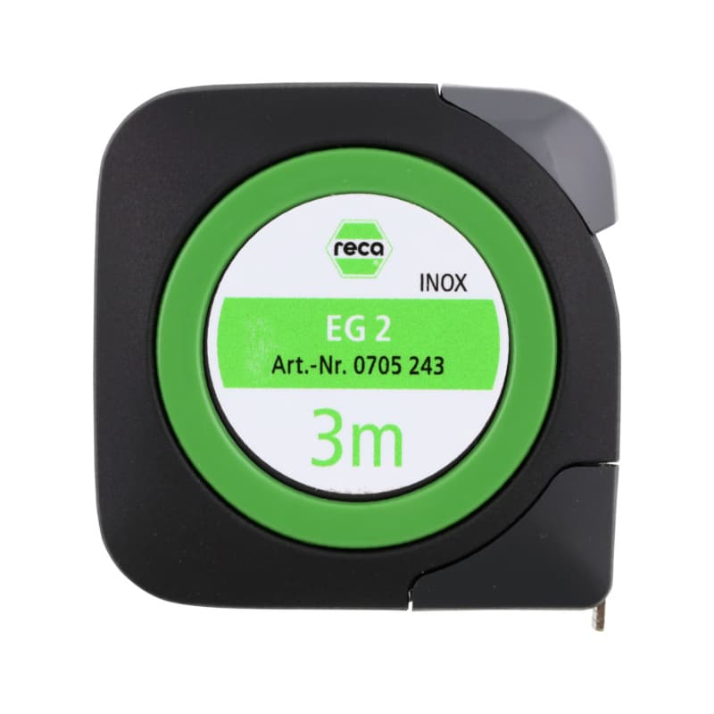 Tape measure, EC 2, stainless steel tape, 3 m