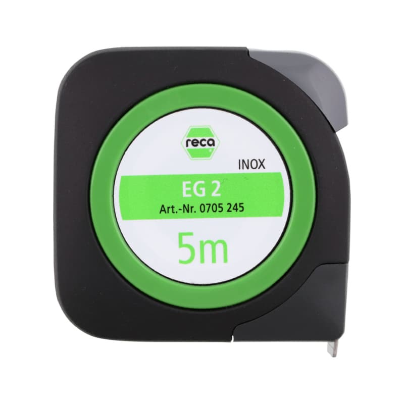 Tape measure, EC 2, stainless steel tape, 5 m