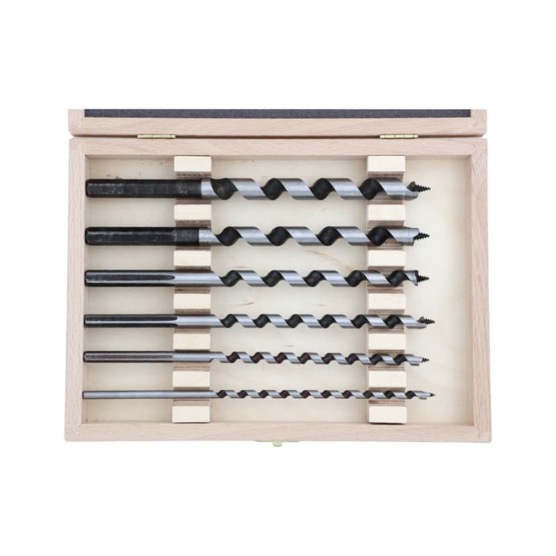 Auger drill bit 6-pc set, length 235 mm