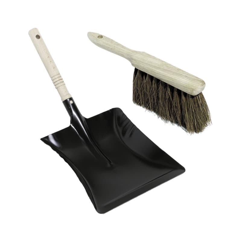 Dustpan with hand brush