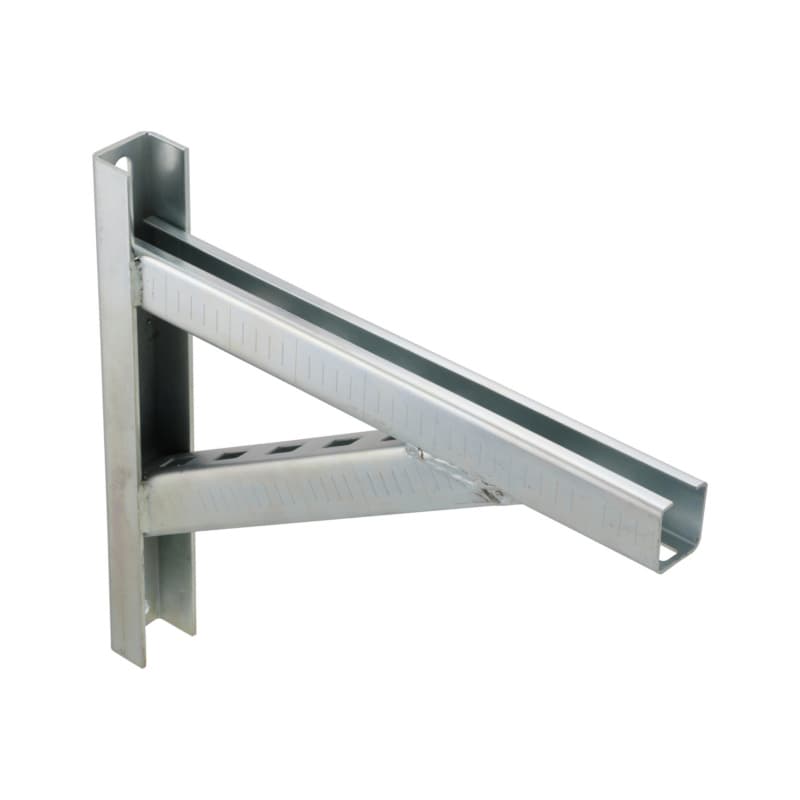 recamo heavy-duty wall bracket with strut, zinc-plated, 38x40x400