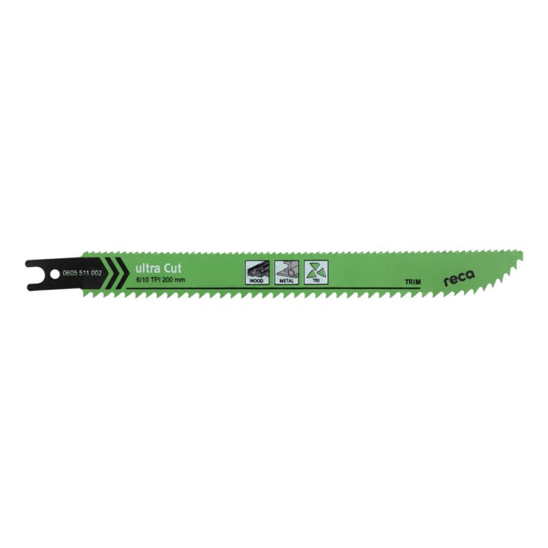 RECA sabre saw blade ultra Cut 6/10, tooth pitch 6/10, TPI/ZpZ, length 200 mm