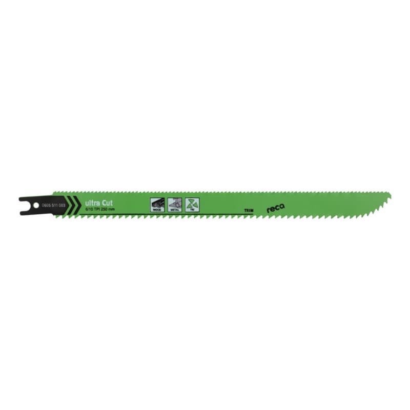 RECA sabre saw blade ultra Cut 6/10, tooth pitch 6/10, TPI/ZpZ, length 250 mm