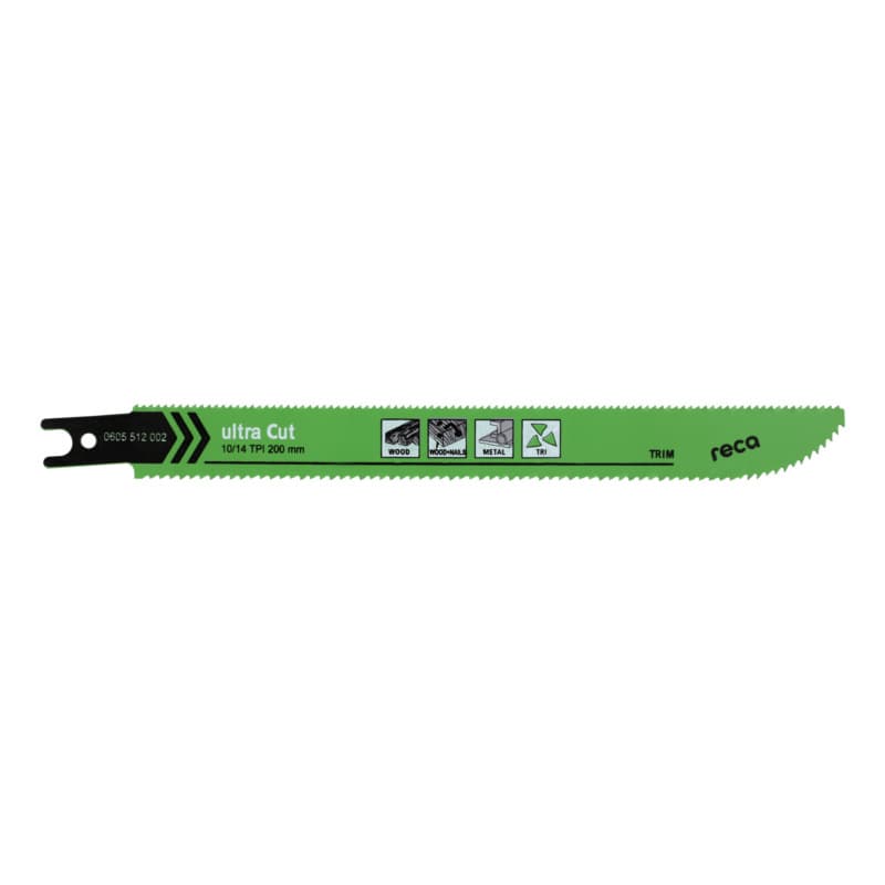 RECA sabre saw blade ultra Cut 10/14, tooth pitch 10/14, TPI/ZpZ, length 200 mm