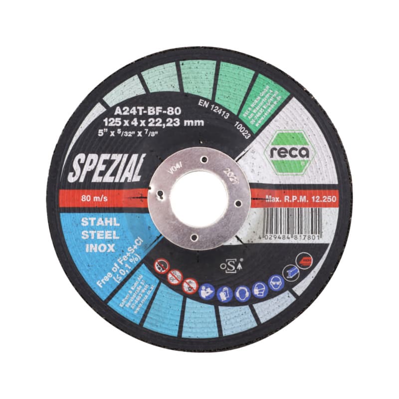Special rough grinding disc for steel and st. steel, 125 x 4.0 x 22.23 mm