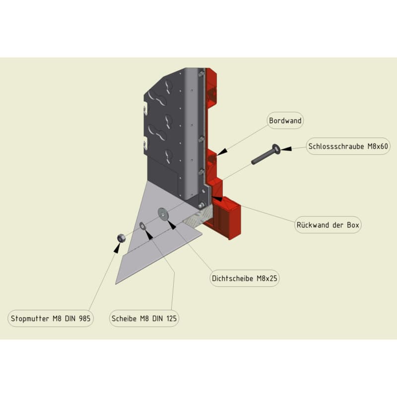 Mounting kit, universal, 4 pieces