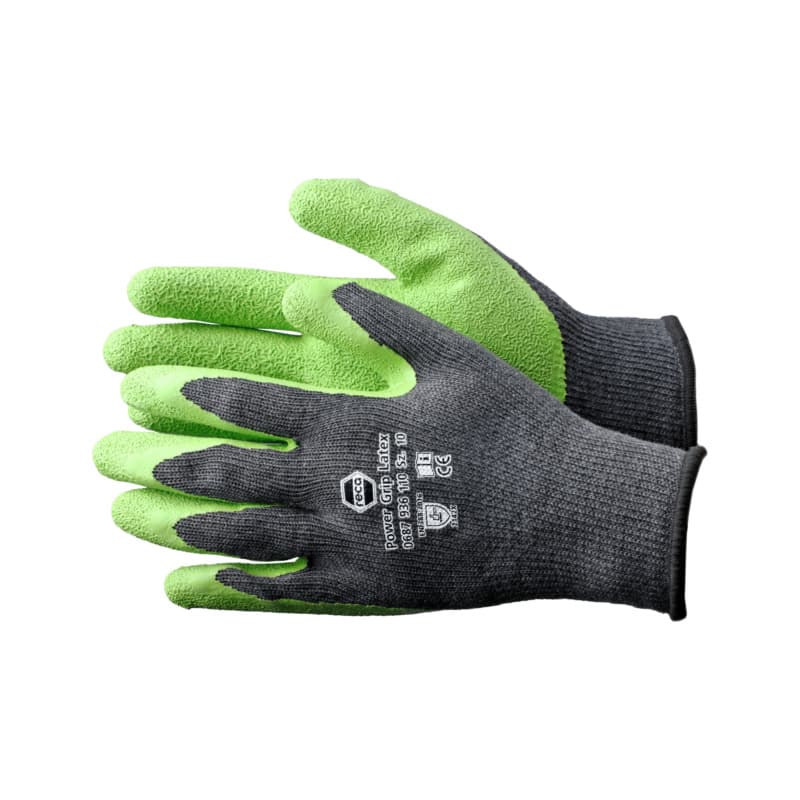 Power Grip Latex protective glove, EN 388, cotton/polyester, size 8