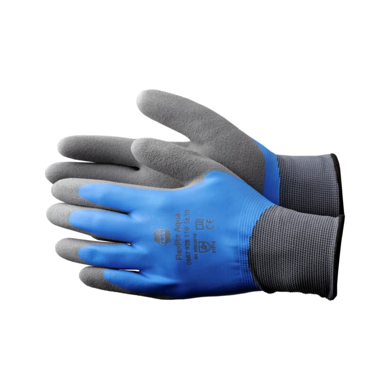 Flexlite Aqua protective glove, EN388, fully dipped latex, size 8