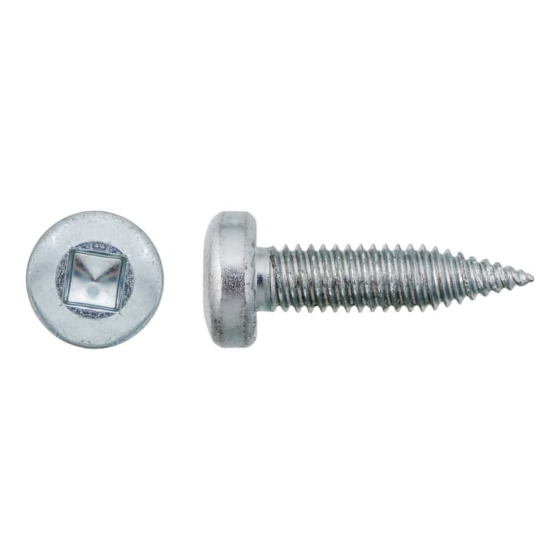 DBS thin sheet metal screw LIKO - square socket zinc plated, sq. sckt. 4.0 x 13