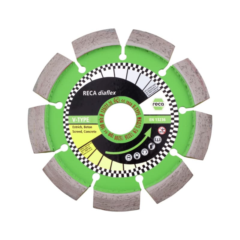 diaflex diamond mortar raking blade type V RS10AB disc thickness 9.6 mm 125/22.2