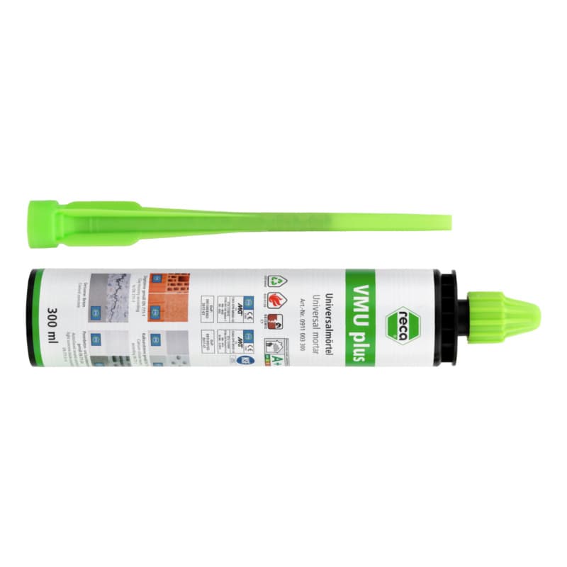 VMU plus chemical injection mortar 300 ml, foil cartridge with mixer nozzle