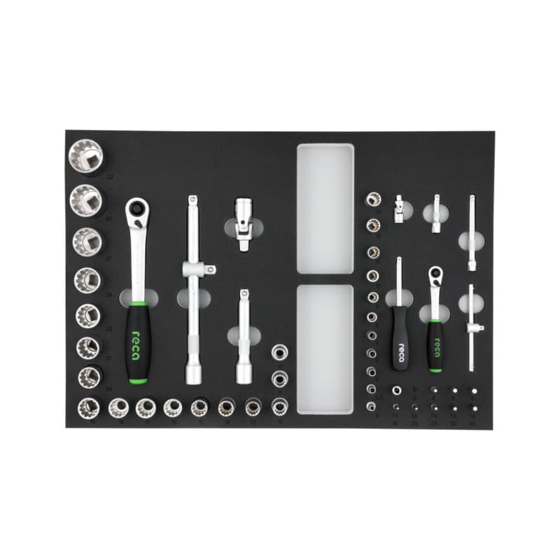 RECA Power System 4-in-1 inlay 1/4 inch and 1/2 inch empty laser cut 566x396 mm