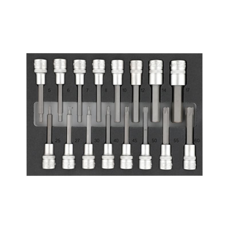 RECA inlay socket wrench HEX/TX long 1/2 inch