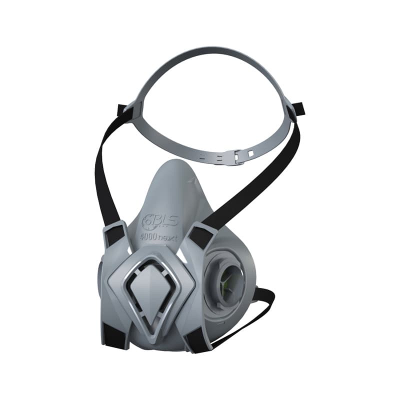 Half face mask thermoplastic EN 140:1998 grey S/M