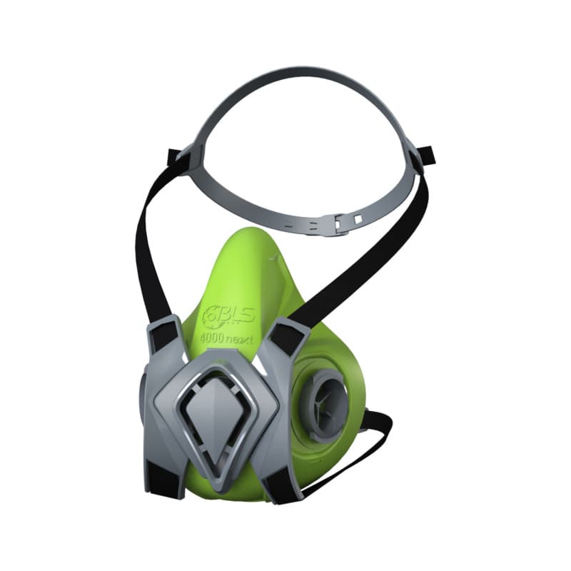 Silicone half face masks, green S/M