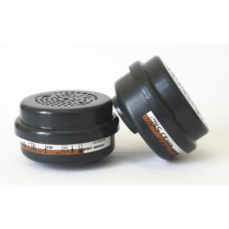 A2P3 R filter, colour code: brown-white