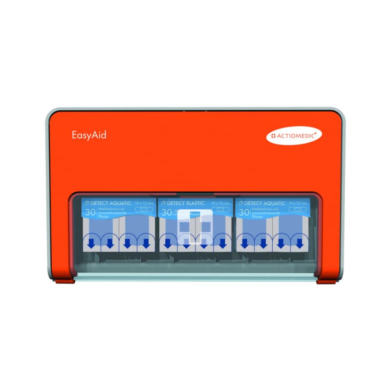 EasyAid plaster dispenser DETECT plastic dispenser box orange 272 x 164 x 33 mm