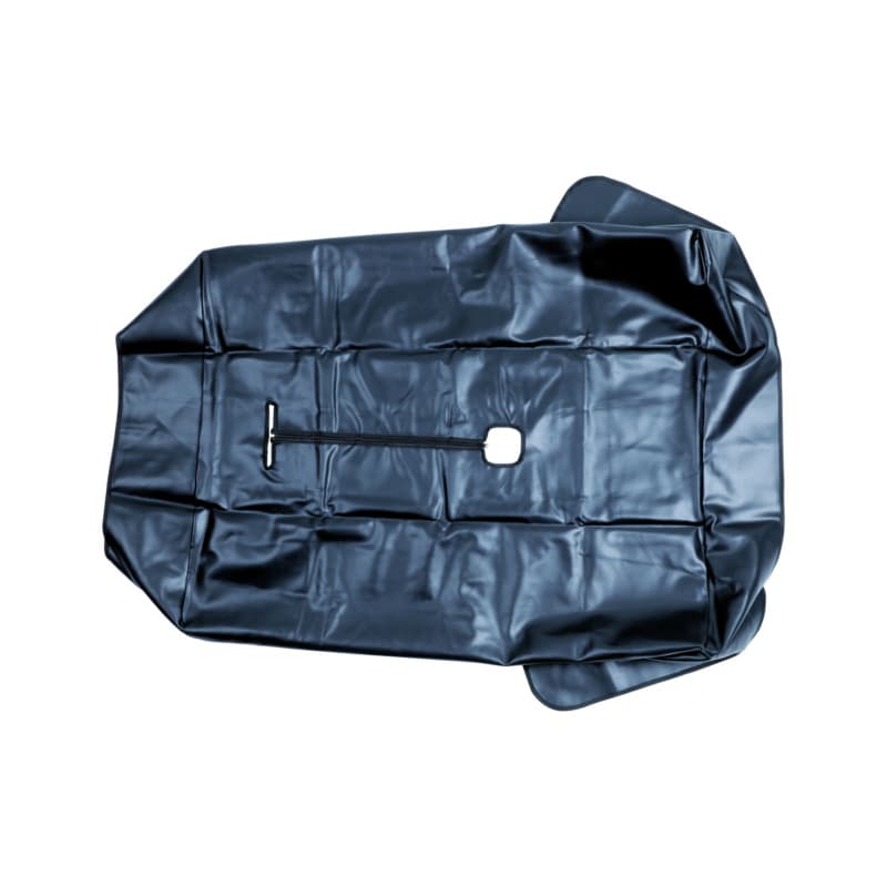 Double seat protector, black synthetic leather, dimensions: 150x158 cm
