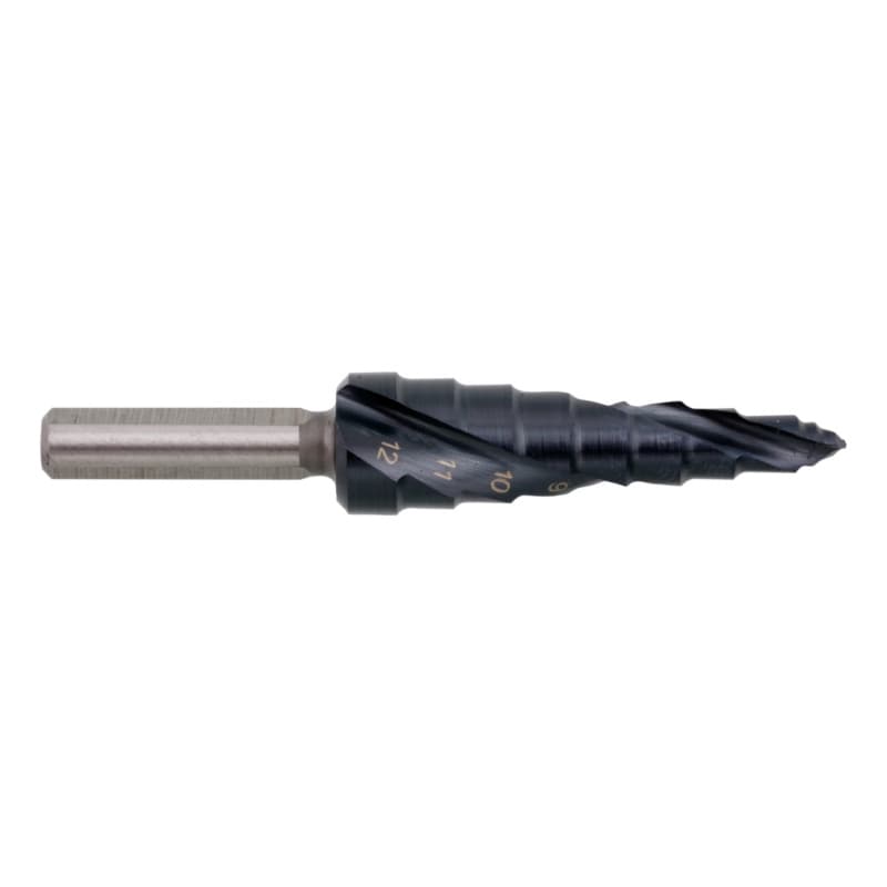 Tip Top stepped drill bit HSS TiAlN 5-12 mm