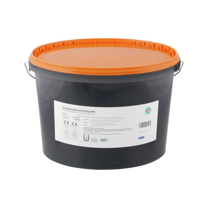 RECA KWS fire protection coating, viscous, bucket, 12.5 kg