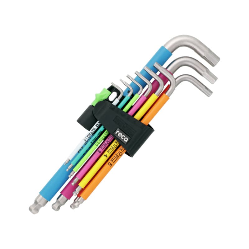 RECA INOX Hex-Plus hex key set Multicolour, 9 pcs
