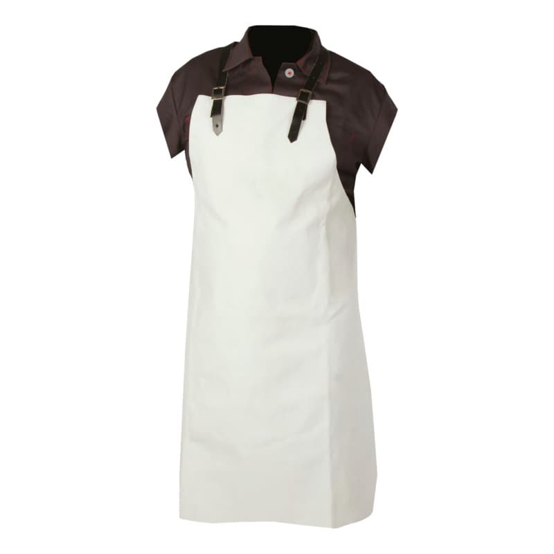 Welding apron made of top-grain leather