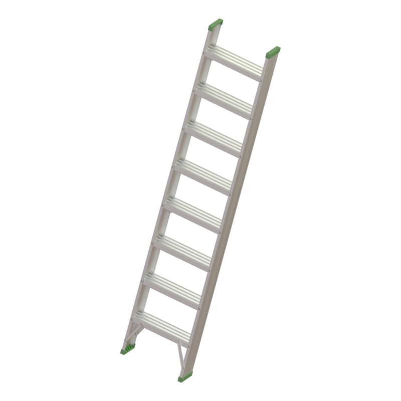 Alu leaning ladder with steps 1x8