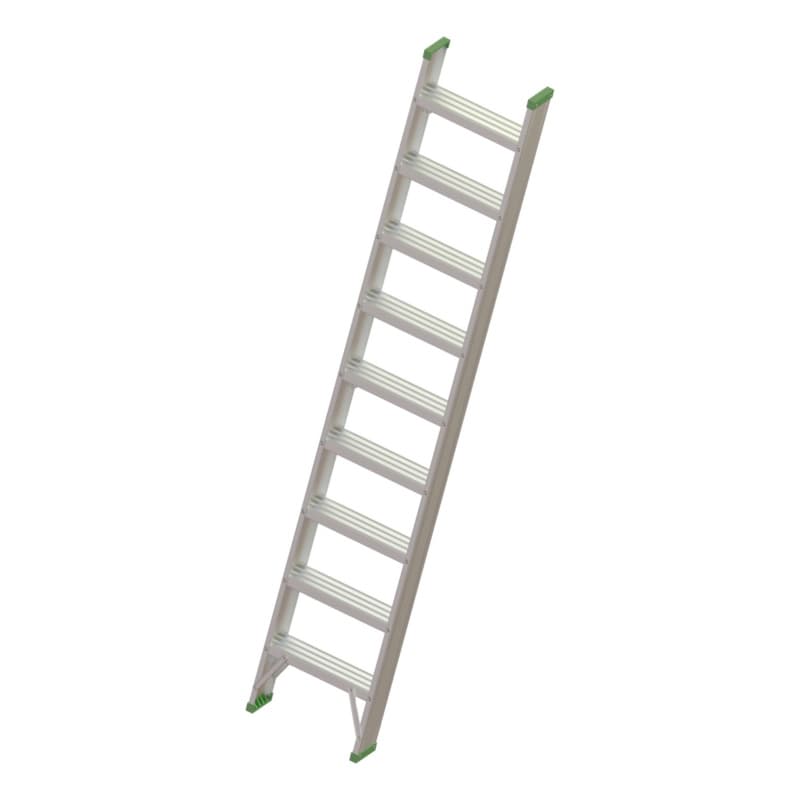 Alu leaning ladder with steps 1x9