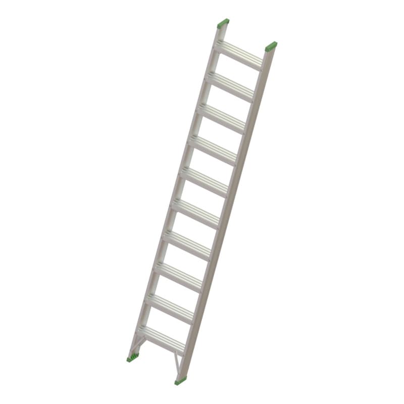 Alu leaning ladder with steps 1x10