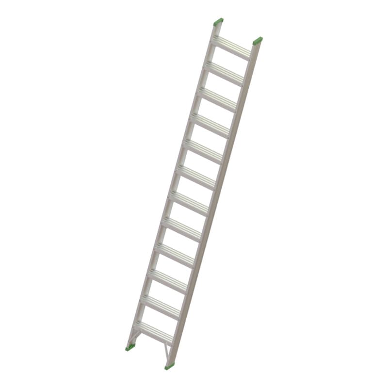Alu leaning ladder with steps 1x12