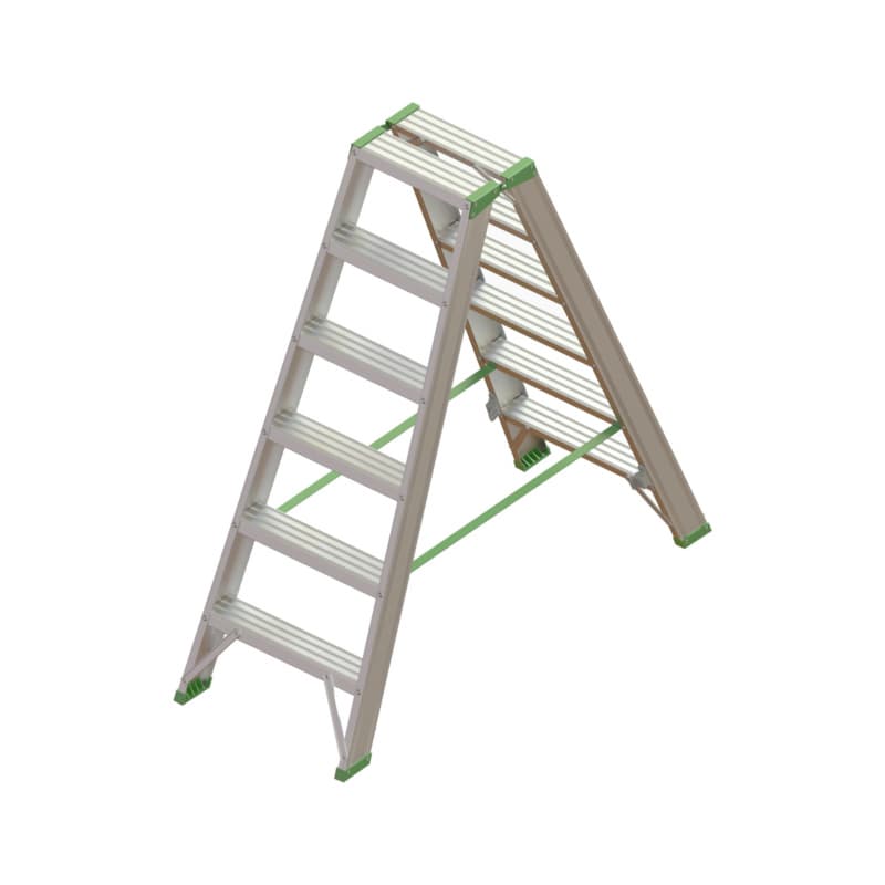 Alu standing ladder with steps 2x6