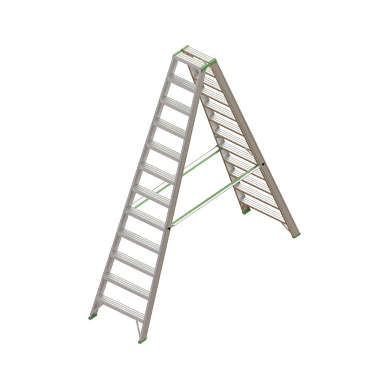 Alu standing ladder with steps 2x12