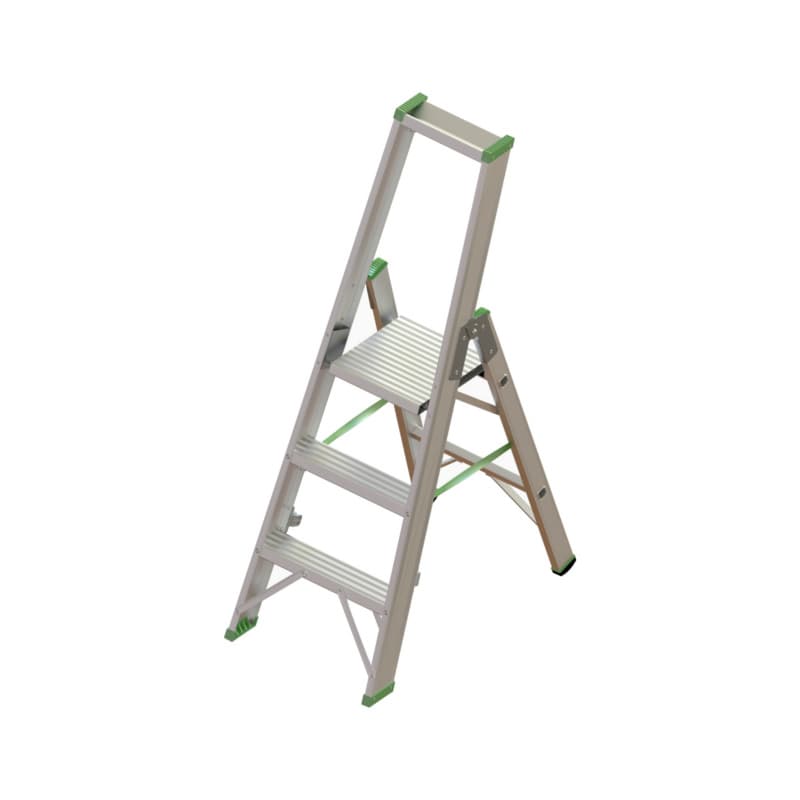 Alu standing ladder with platform 1x3 steps