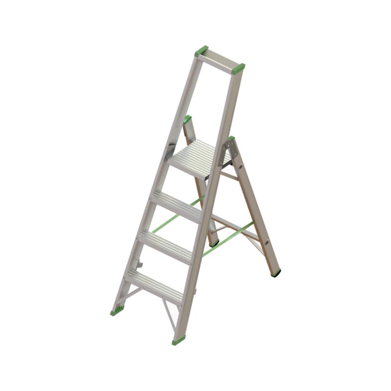 Alu standing ladder with platform 1x4 steps