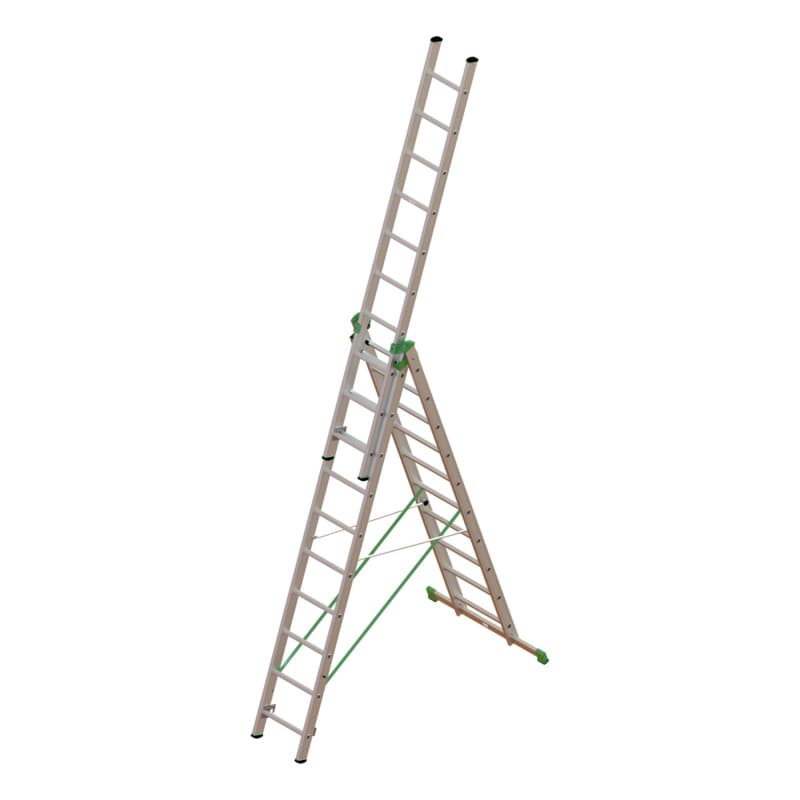 Alu multipurpose ladder 3 pieces with traverse 3x10 rungs