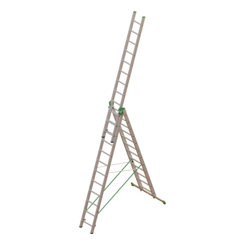 Alu multipurpose ladder 3 pieces with traverse 3x12 rungs