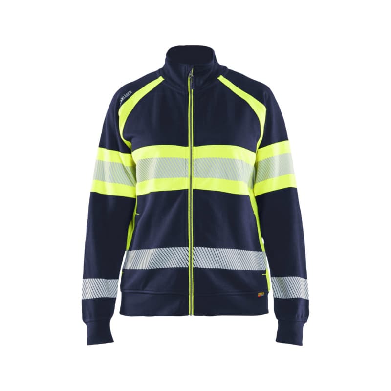 Damen High Vis Sweater Marineblau/ High Vis Gelb 3505 1158 8933 L