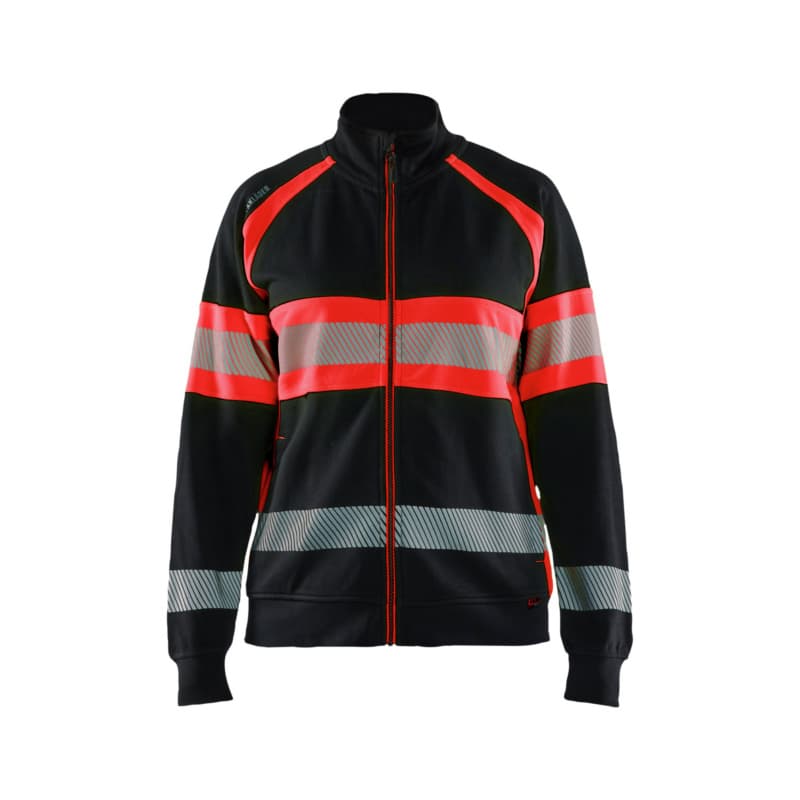 Damen High Vis Sweater Schwarz/High Vis Rot 3505 1158 9955 L