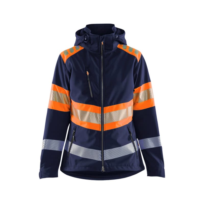 Damen High Vis Softshell Jacke Marineblau/Orange 4404 2513 8953 L