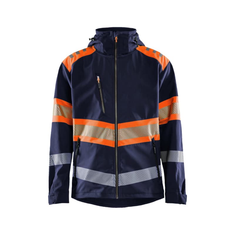 High Vis Softshell Jacke Marineblau/Orange 4494 2513 8953 4XL