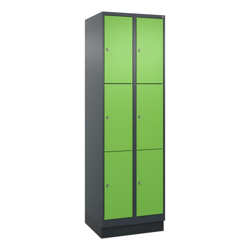 RECA Schließfachschrank 2 Abteile 1950x600x500 7016/6018