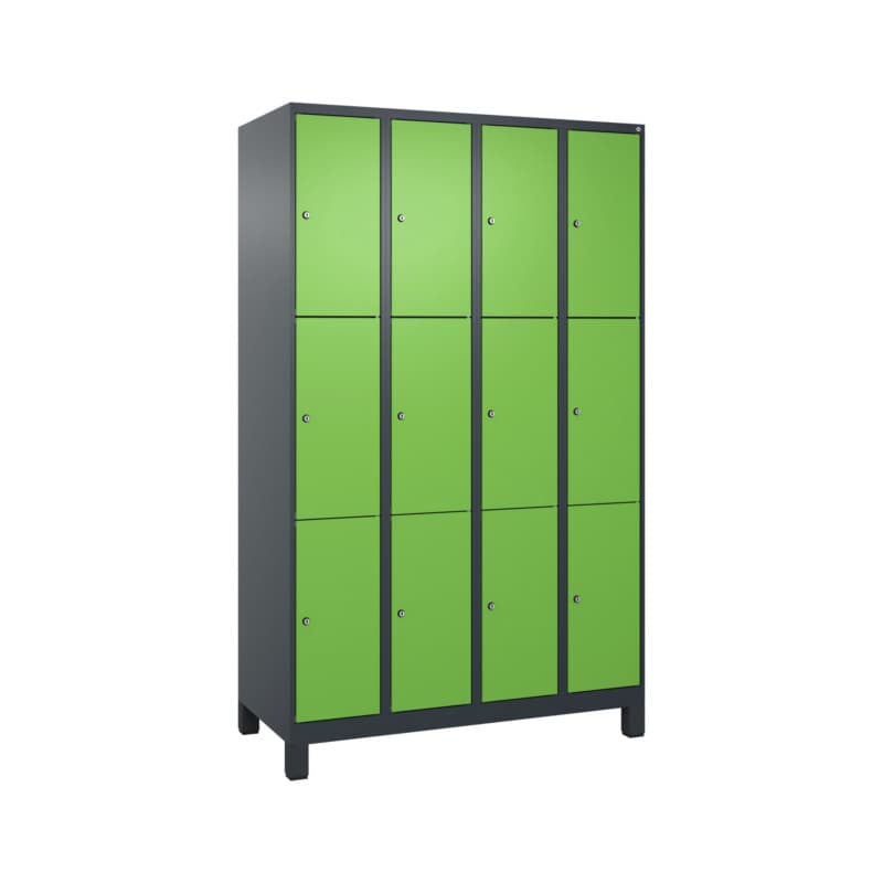 RECA Schließfachschrank 4 Abteile 1950x1200x500 7016/6018