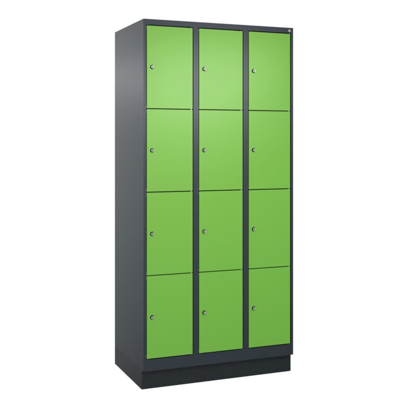 RECA Schließfachschrank 3 Abteile 1950x900x500 7016/6018
