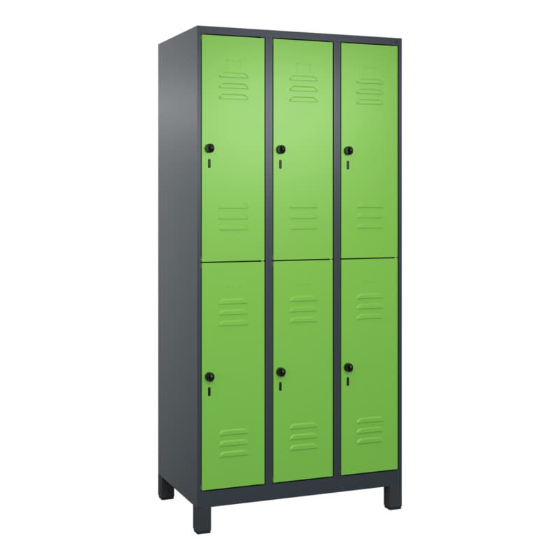 RECA Doppelstöckiger Spind 3 Abteile 1950x900x500 7016/6018