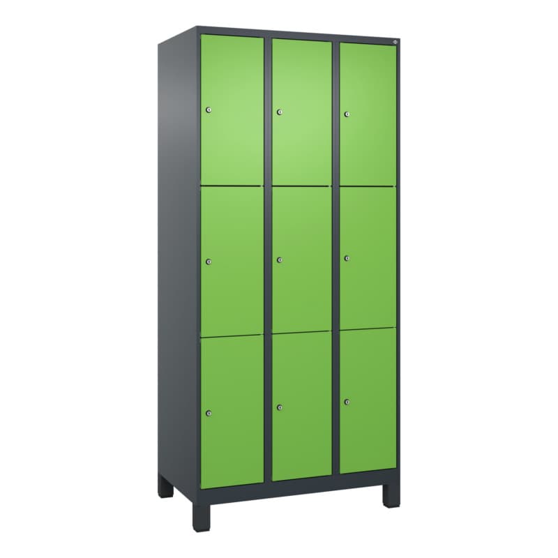 RECA Schließfachschrank 3 Abteile 1950x900x500 7016/6018