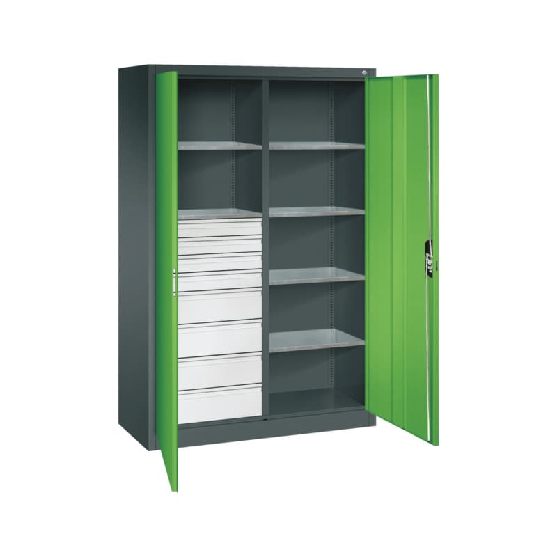 RECA Flügeltürenschrank H1950xB1200xT500mm 7016/6018