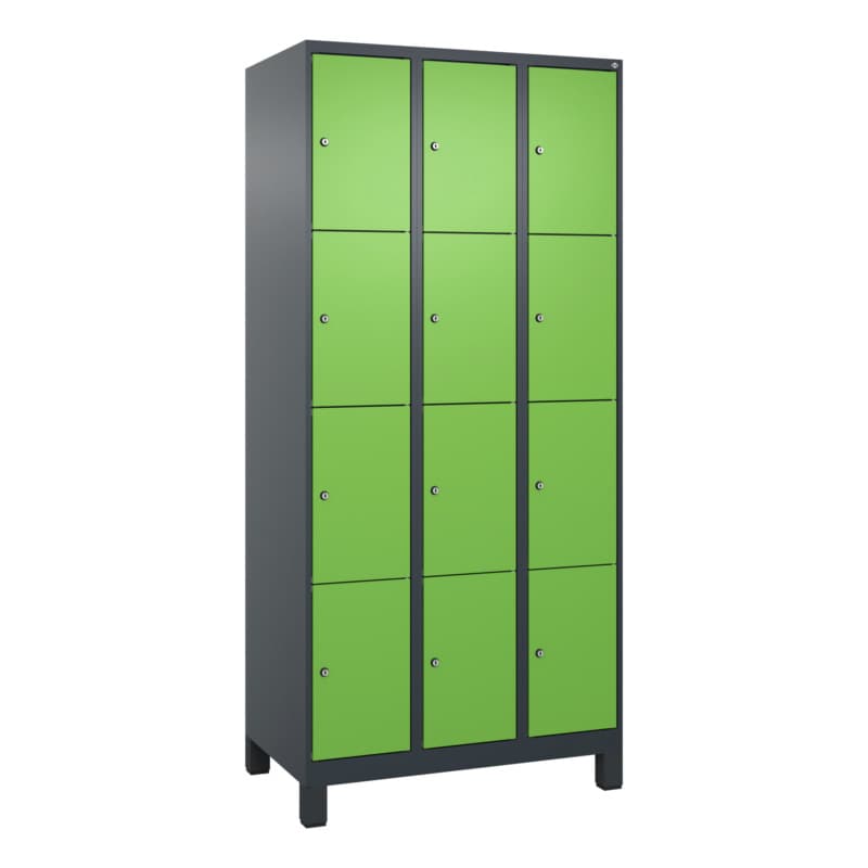 RECA Schließfachschrank 3 Abteile 1950x900x500 7016/6018