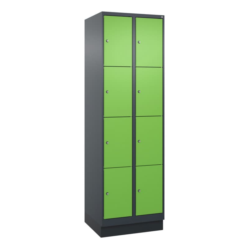 RECA Schließfachschrank 2 Abteile 1950x600x500 7016/6018