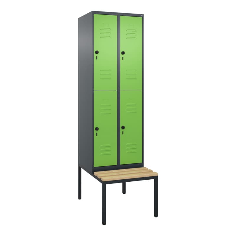 RECA Doppelstöckiger Spind 2 Abteile 2120x600x815 7016/6018