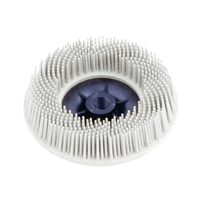 Mop brush for angle grinders, white, M14, grain 120, 115 mm